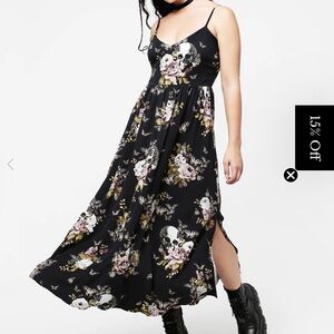 Disturbia Black Floral Maxi Dress